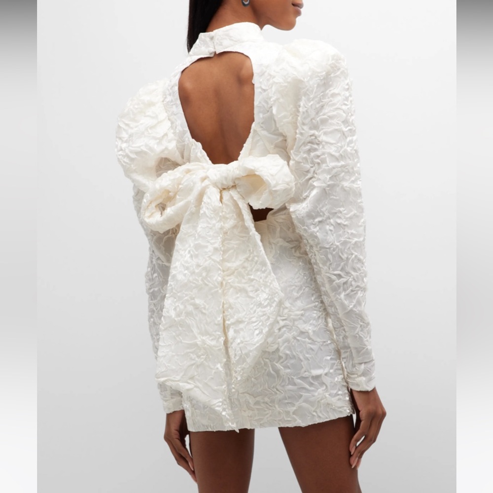 Crinkled Cut-Out Mini Dress